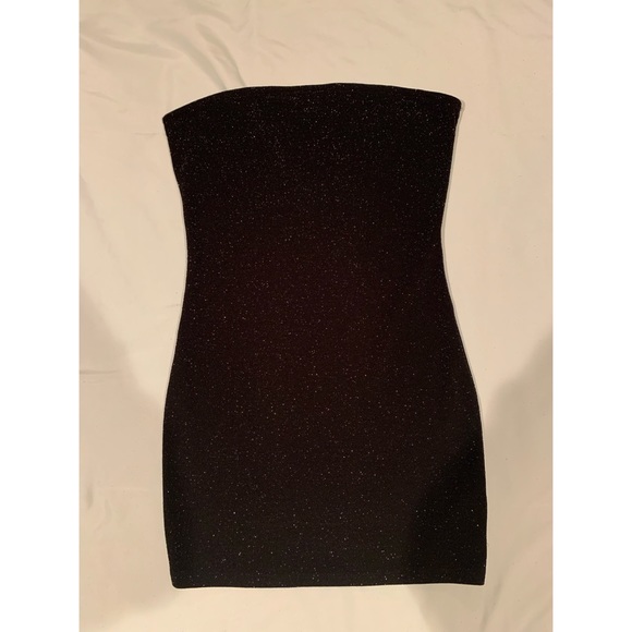 Sparkly Bodycon Strapless Dress - Picture 1 of 7